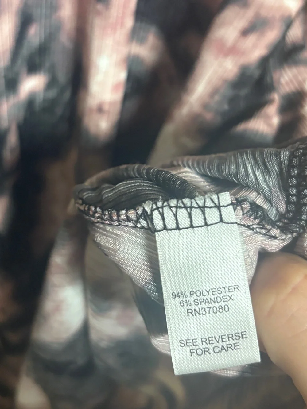 Cato gray and pink tie dye asymmetrical  hem blouse size 14/16